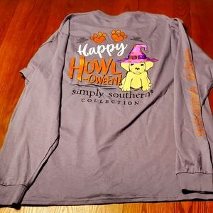 Simply southern XL womens longsleeve happy howl-oween